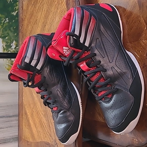 Adidas Next Level Speed Basketball Mens 9 black and red athletic high top shoes - Picture 3 of 9